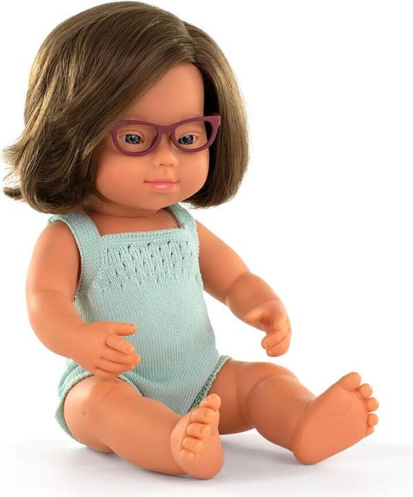 Produktbild Miniland Puppe Ds Europ. Mädchen. 38 Body Türkis Colourful
