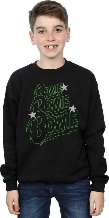 Actual product image David Bowie Boys Multiple Neon Logo Sweatshirt (128)