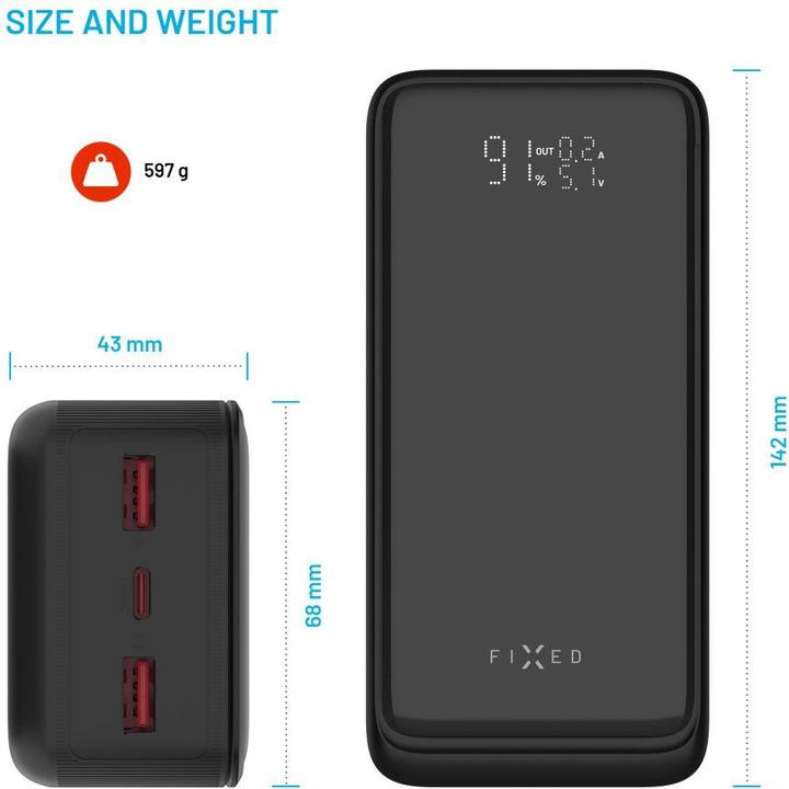 Actual product image Fixed Zen2 30, PD 65W, 30 000 mAh, black (30000 mAh)