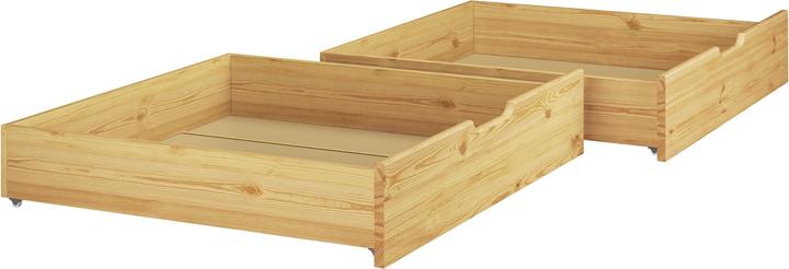 Produktbild Erst-Holz Etagenbett extra stabil Kiefer 100x200 Stockbett Nische 100 Rollroste Bettkästen 60.16-10S2 (100 x 200 cm)
