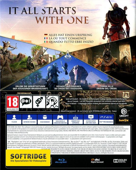 Actual product image Ubisoft Assassin's Creed: Origins (PS4, EN)