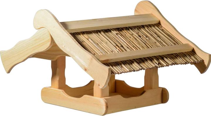 Actual product image Dobar Large "Kunoy" birdhouse with thatched roof, for stands