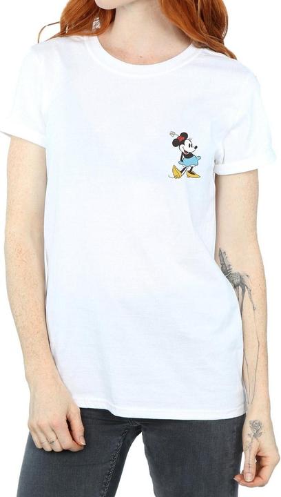 Actual product image Disney Womens/Ladies Minnie Mouse Kick Chest Cotton Boyfriend T-Shirt (L)