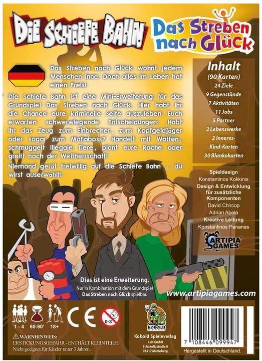 Actual product image Kobold The Pursuit of Happiness - The Slippery Slope, board game for 1 - 4 players (German)
