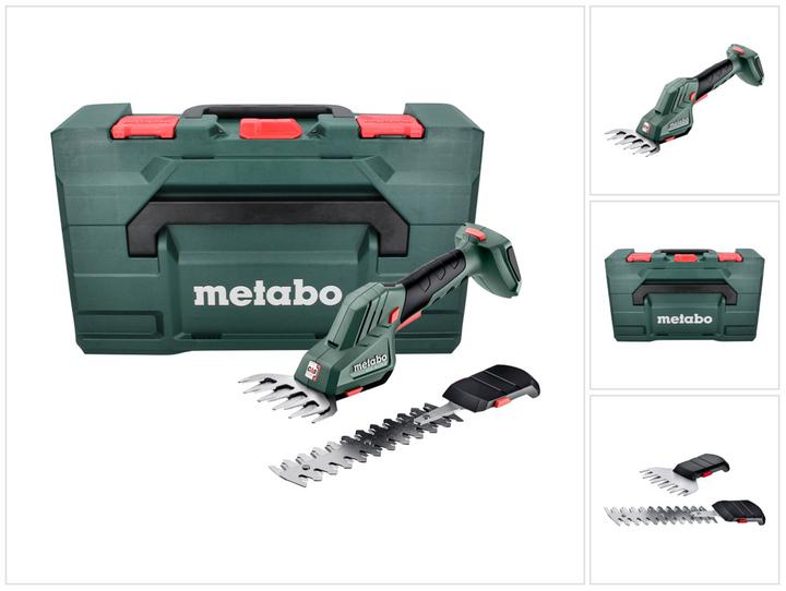 Produktbild Metabo Strauch und SGS LTX Q (Akkuheckenschere)