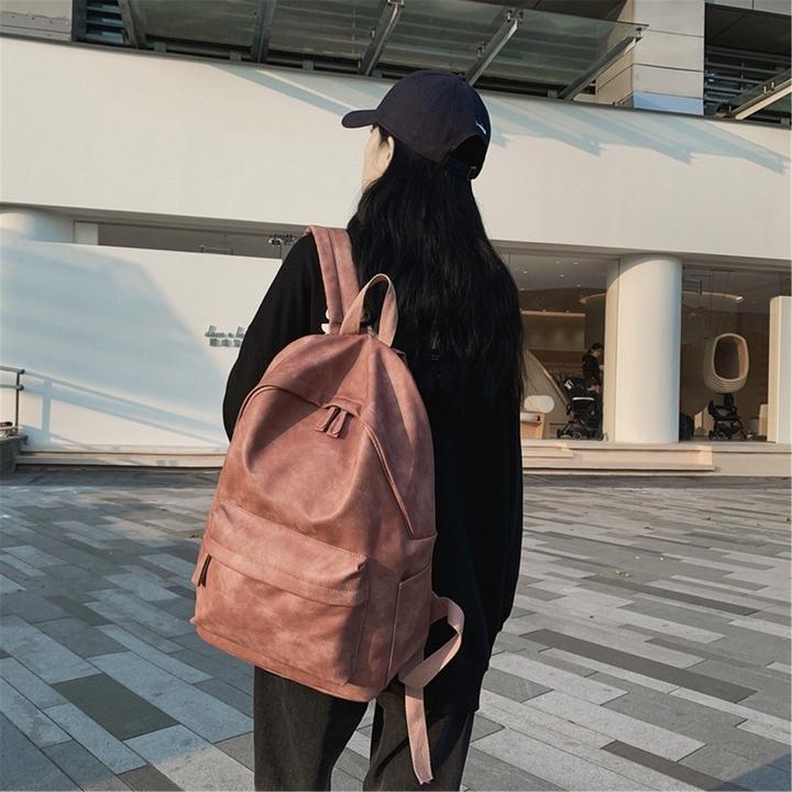 Actual product image Only-Bags.Store Solid colour large capacity backpack, leisure student backpack, computer backpack