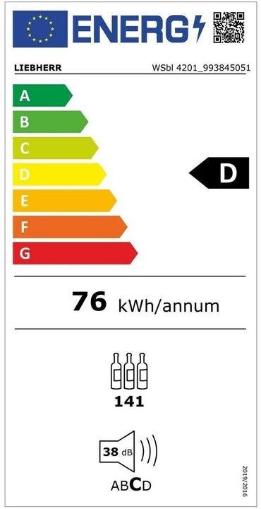 Label énergétique Liebherr WSbl 4201