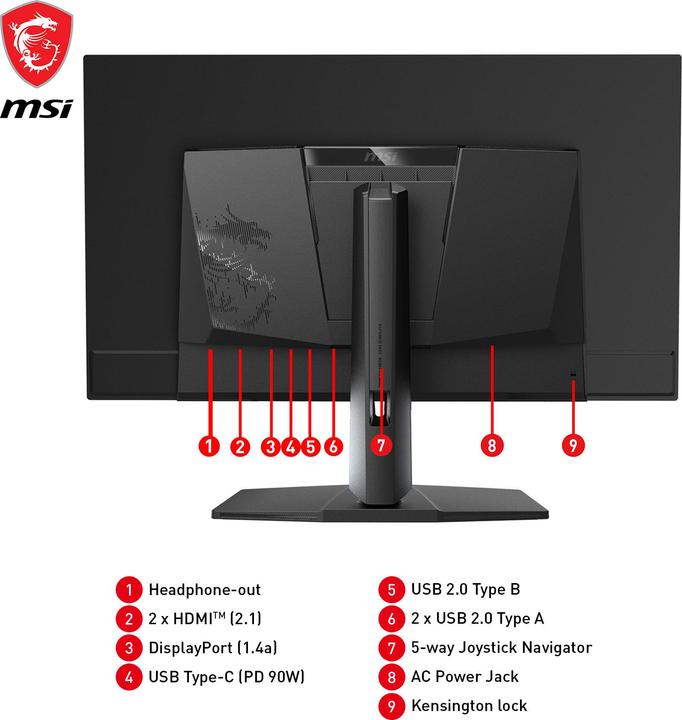 Actual product image MSI MPG 321URXDE QD-OLED (3840 x 2160 Pixels, 32")