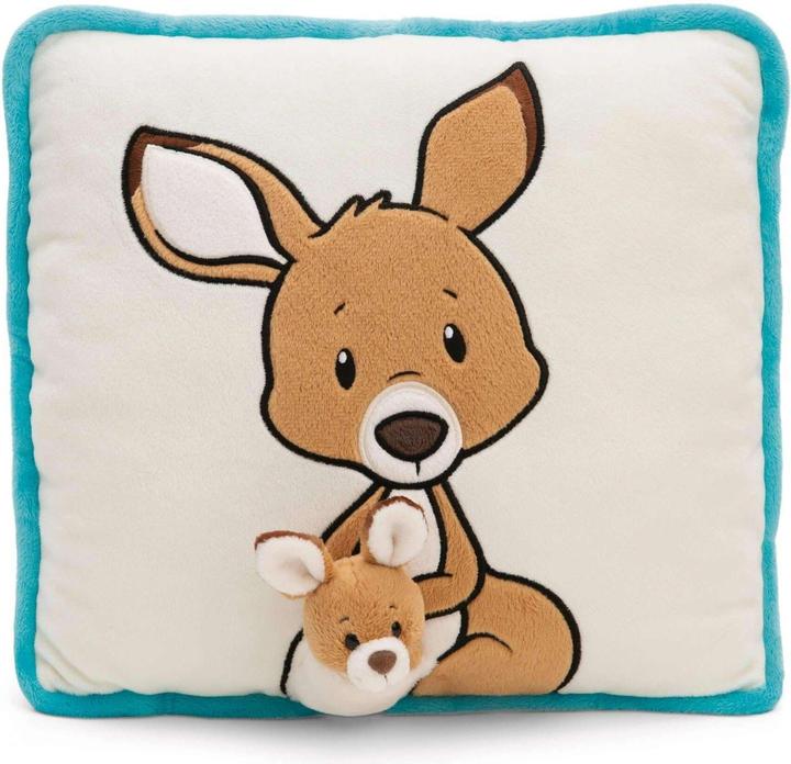 Produktbild NICI 61730 Kissen Känguru mit 3D Kind 7cm quadratisch 30x30cm (30 x 30 x 13 cm)
