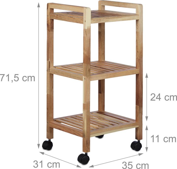 Actual product image Relaxdays Bathroom shelf wood (35 x 31 x 71.5 cm)