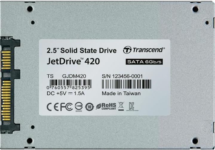 Actual product image Transcend SSD JetDrive 420 480GB, MLC (480 GB, 2.5")