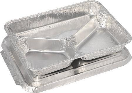 Image du produit Papstar Plateaux + Couvercle Alu - divisé (50 x)