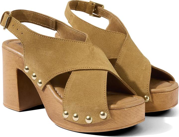 Actual product image Joe Browns Wooden Heel Suede Shoes (38)