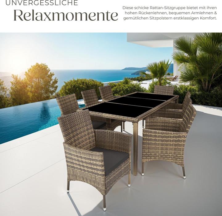 Actual product image tectake Rattan Seating Group Valencia
