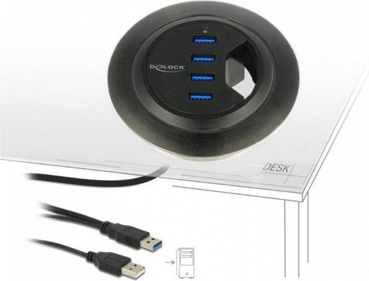 Produktbild Delock Tisch-Hub 4 Port USB 3.0 (USB-A, 4 Ports)