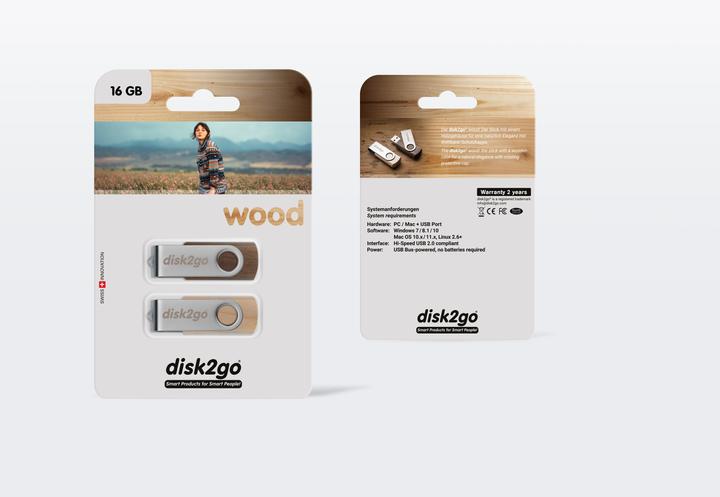 Actual product image Disk2go WOOD - USB Stick (16 GB, USB-A, USB 2.0)