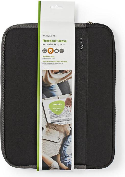 Produktbild Nedis Notebooktasche 13-14 Zoll Neopren, Schwarz/Anthrazit (14")