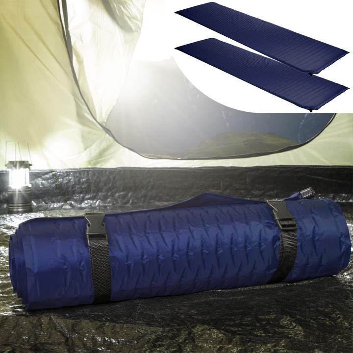 Actual product image Childhome Set of 2 self-inflating sleeping mats with fastening straps, 188 x 51 x 2 cm