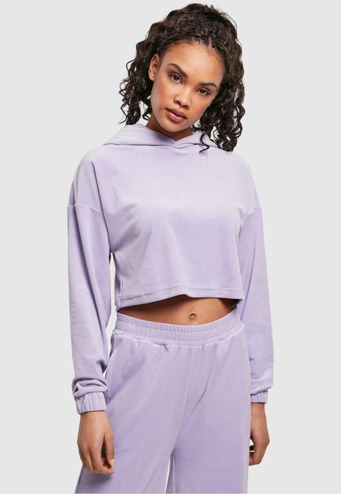 Image du produit Urban Classics Sweat à capuche croisé en velours pour femmes (M)