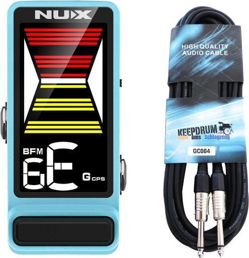 Actual product image NUX tuner NTU-3 MKII Flow Tune Blue with cable