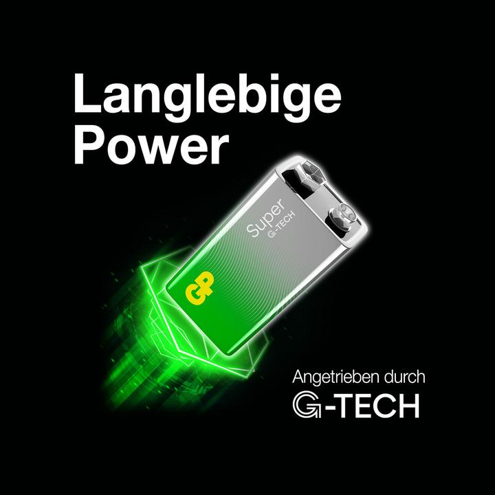 Produktbild GP Batteries GP Super Alkaline 9V-Block 6LR61 Neu 0301604AETA-B1 (1 Stk., AA)