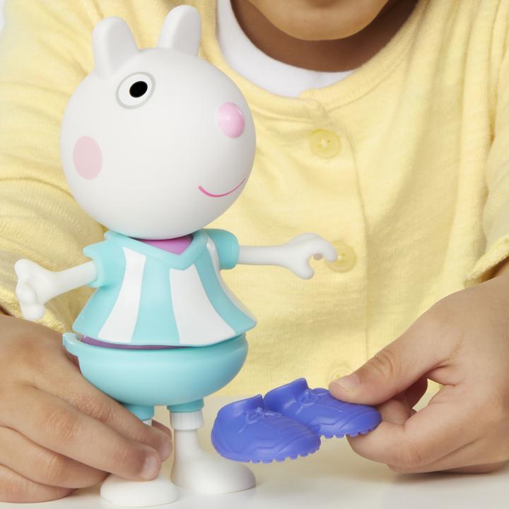 Actual product image Hasbro Peppa Pig Suzy Sheep-Up Figure with 6 Easy-On Fashion Accessories, 6-Inch Doll, Preschool Toys for G