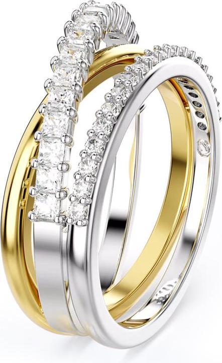 Produktbild Swarovski Hyperbola Ring Verschiedene Schliffe Weiss Metallmix (52)