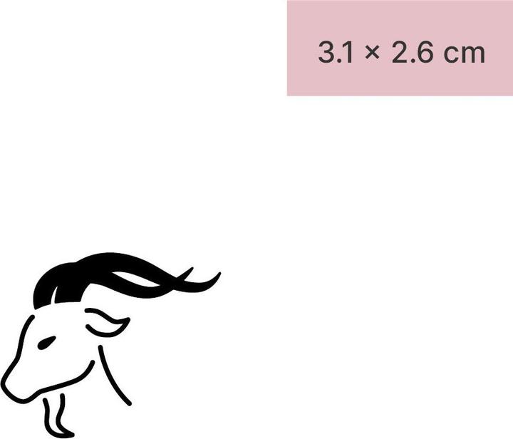 Produktbild minink Temporäres Tattoo – Steinbock Hörner