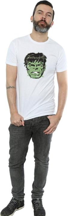 Image du produit - T-shirt INCREDIBLE HULK DISTRESSED FACE - Homme (S)