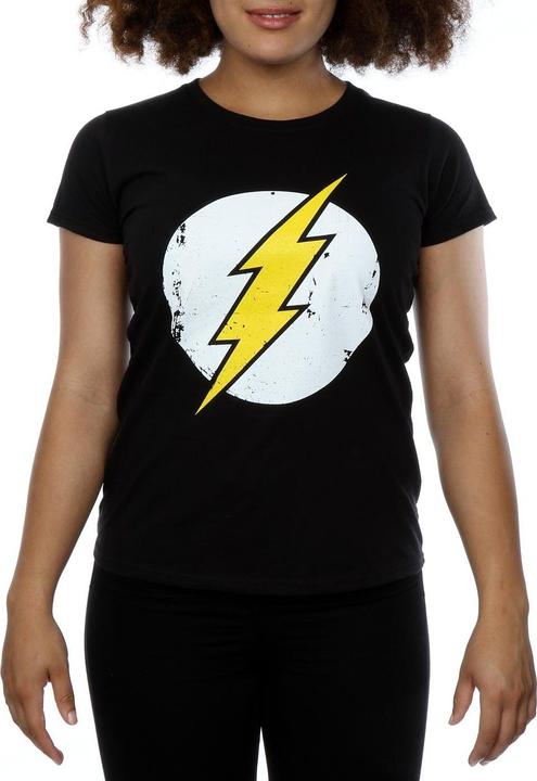 Actual product image Womens/Ladies Flash Distressed Logo Cotton T-Shirt (L)
