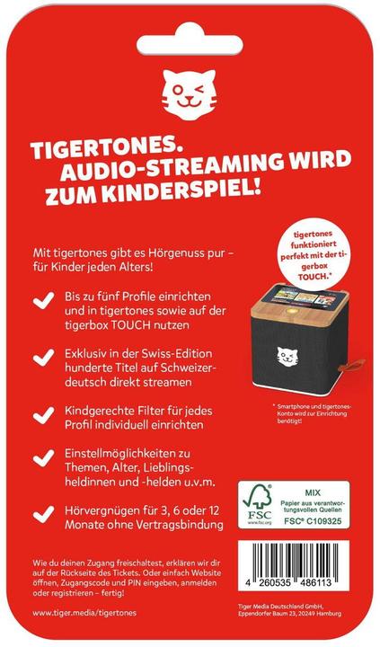 Produktbild Tigermedia tigertones - Ticket 6 Monate Swiss-Edition (Deutsch)