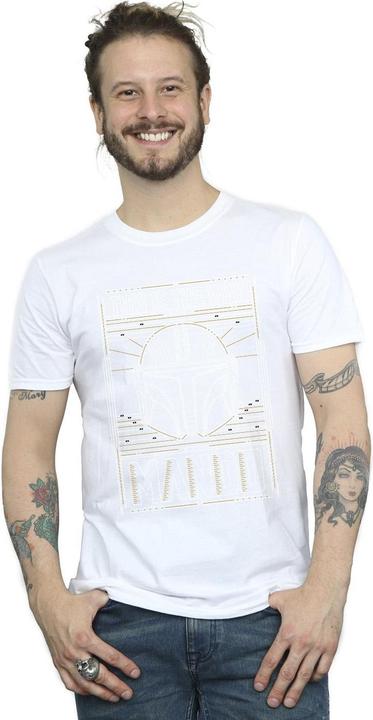 Produktbild Star Wars The Mandalorian The Way Outline Helm TShirt (M)