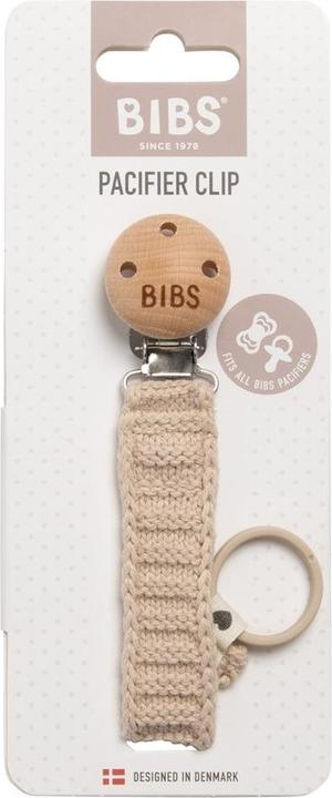 Actual product image Bibs Sucette Clip Knitted Ivory (1 x, from birth)