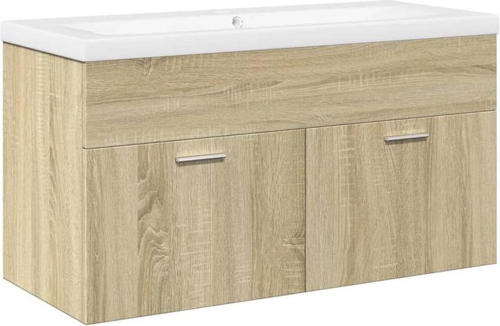 Actual product image VidaXL Vanity unit Wall-mounted vanity unit Bathroom cabinet with built-in basin