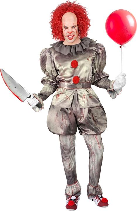 Produktbild Widmann Horrorclown "ES" Herrenkostüm Kleid, Leggings, Gürtel, Schuhüberzieher (XXL)