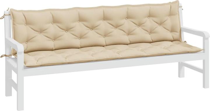 Image du produit VidaXL Coussins de banc de jardin 2 pcs. O x tissu ford (200 x 50 x 7 cm)