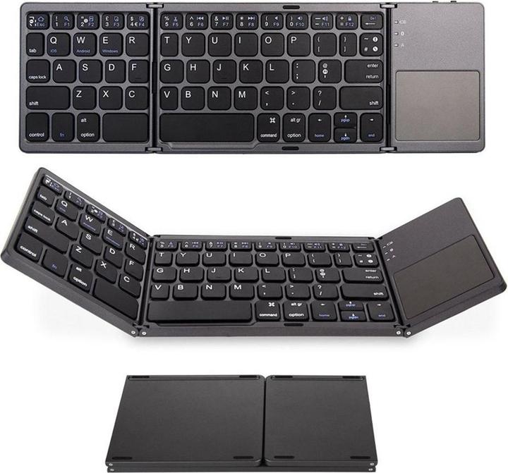 Image du produit Apfelkiste Faltbare Mini Bluetooth Tastatur Keyboard (QWERTY) mit Touchpad (US, Filaire)