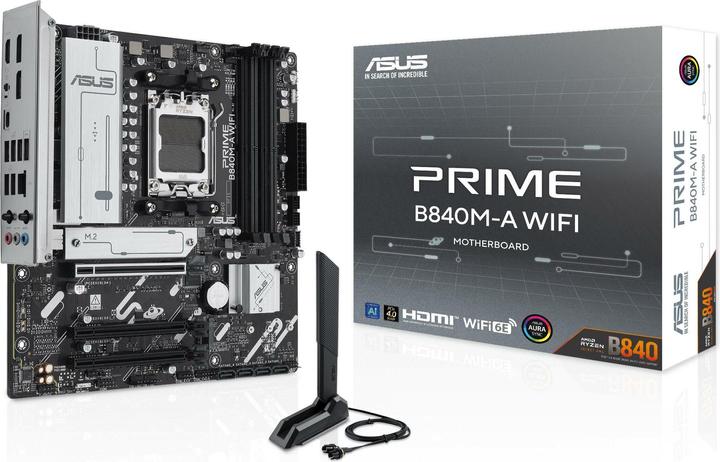 Actual product image ASUS PRIME B840M-A WIFI (AM5, AMD B840, mATX)