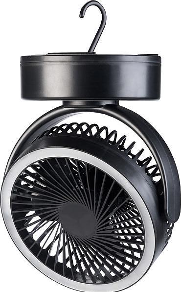Produktbild Sichler 2er Pack 3in1-Akku-Camping-Ventilator, LED, USB-Powerbank, Ø 16 cm
