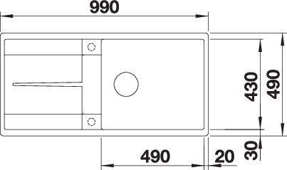 Image du produit Blanco Metra XL 6 S-F (99 cm, 49 cm)