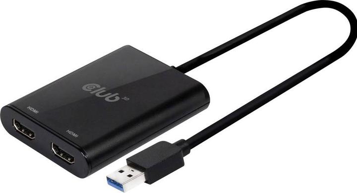 Produktbild Club 3D USB A auf HDMI 2.0 Dual Monitor 4K 60Hz Adapter