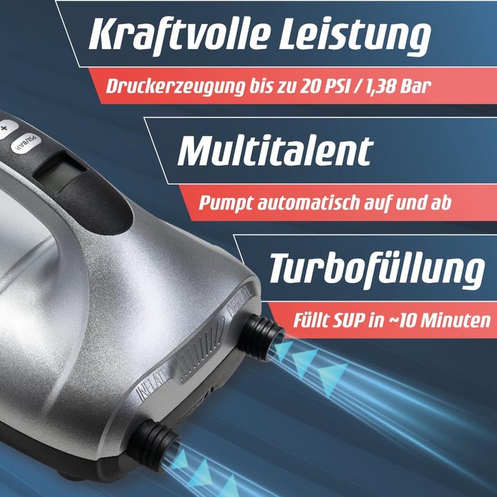 Produktbild Fitleap SUP Pumpe Elektrisch 20 PSI, 12V Pumpe, 2-in-1 Inflation & Deflation