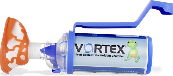 Actual product image PARI antistatic primary chamber with baby mask beetle (0-2 years) and one-hand operating aid