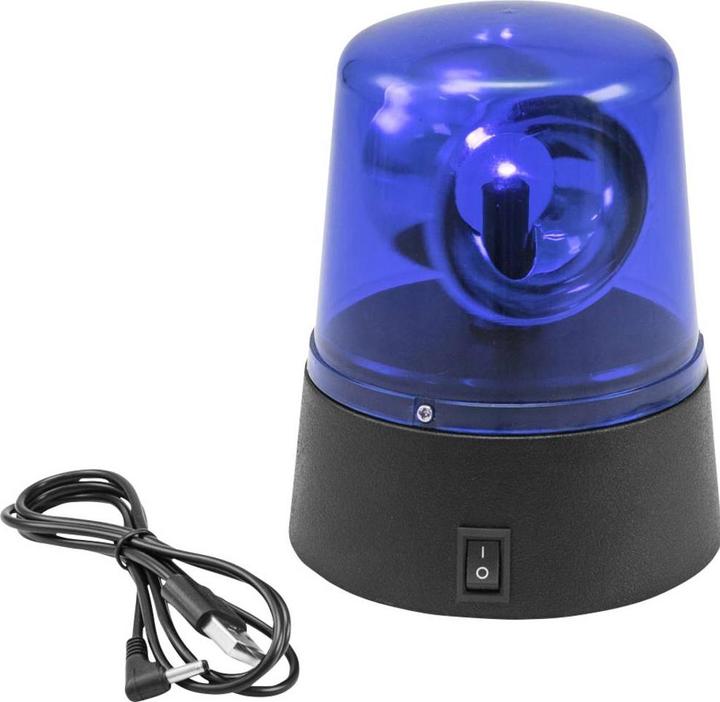 Eurolite Mini luce della polizia a LED rosso USB/batteria