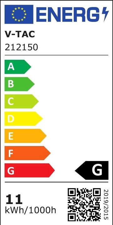 Energie-Label V-TAC VT5050 LED Streifen SMD5050 60 LED 4500K IP65 5m (Weiss, 500 cm, Indoor)