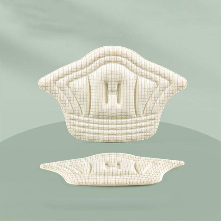 Immagine prodotto Stride Fersen Einlage Anti-Rutsch / Ultraweiche Stoff Pads / Massage Einlagen für Turnschuhe - 1 Paar Weiss