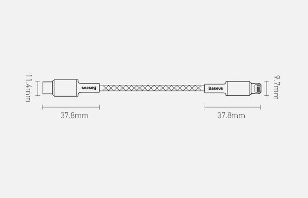 Produktbild Baseus USB C – Lightning (1 m, USB 3.2 Gen 1)