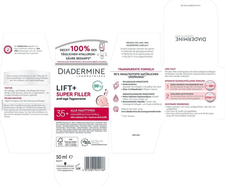 Immagine prodotto Diadermine Lift+ Super Filler Crema Giorno Anti-Età (50 ml)