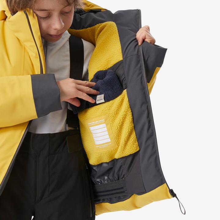 Produktbild Wedze Skijacke Kinder wattiert warm wasserdicht - Piste 500 gelb (152)