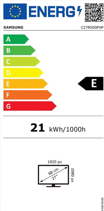 Label énergétique Samsung CR500 (1920 x 1080 pixels, 27")